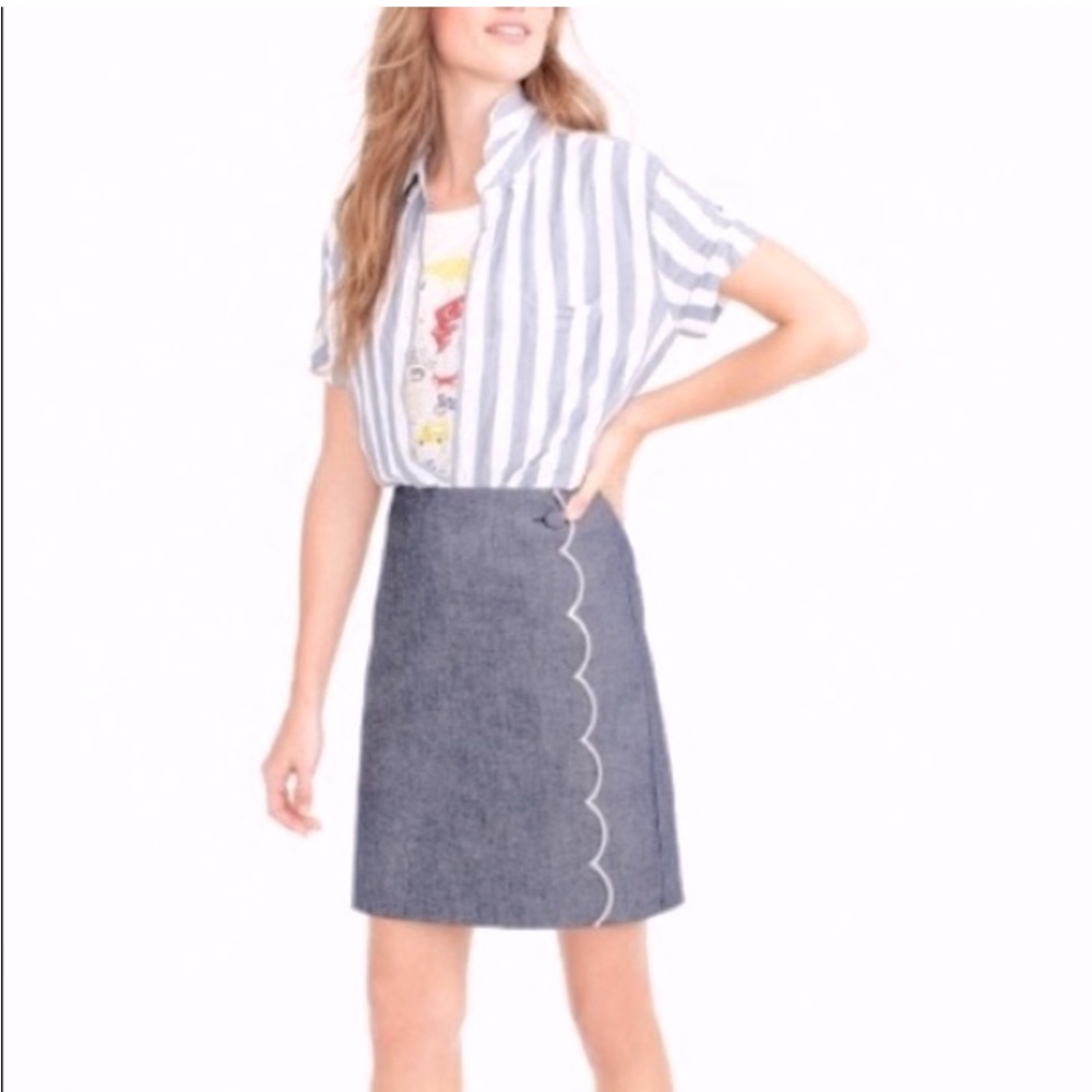 J. Crew Chambray mini skit size 4